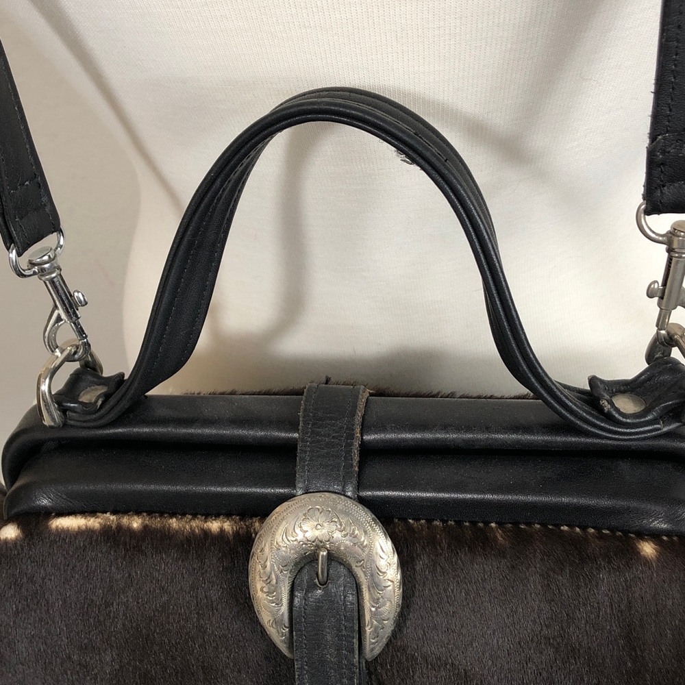 Circle Y Handmade Yoakum Texas Sibyls Collection Calf Hair Western satchel Bag - Picture 8 of 17